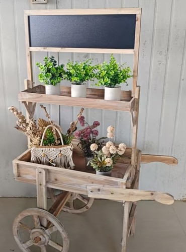 Wooden plant trolley - trolley, cart