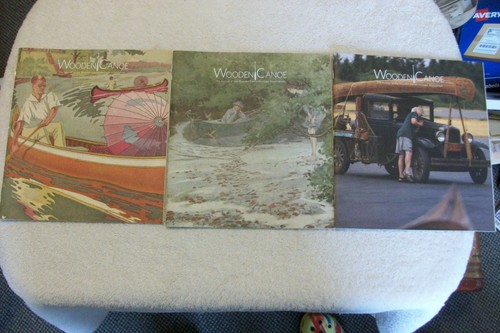 Wooden canoe spring fall - "wooden,