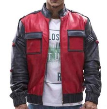 Marty McFly Back To The Future Part 2 Michael J.Fox Real Leather Jacket
