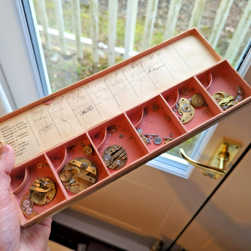Watchmakers antique workbox - watchmakers,