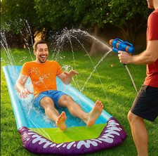 Water Slide Mat 474cm for Kids Adults Outdoor Play Activities Slip and Slide