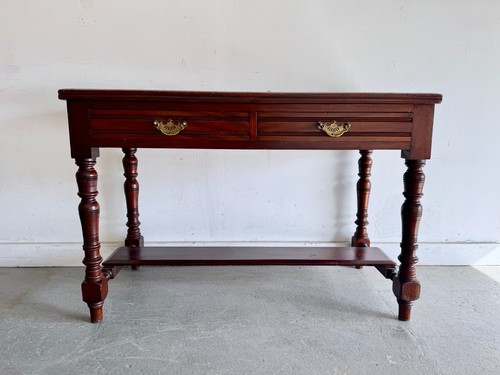 Antique mahogany console table - mahogany,