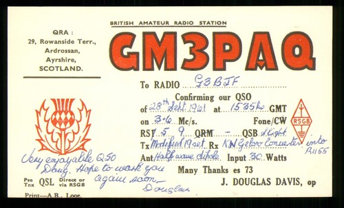 Qsl card radio - qsl,