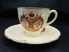 Alfred Meakin Royal Marigold King George VI Teacup & Saucer 1937