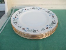 6 x Colclough Dinner Plates LINDEN - VGC