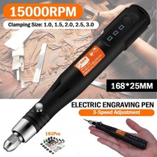 161Pcs Electric Micro Engraver Pen Engraving Tools Set DIY Kit Glass Wood