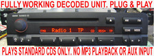 BMW 3 SERIES E46 BUSINESS CD RDS STEREO RADIO DECODED BMWRCD109-02 SIEMENS VDO