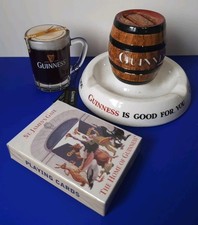Guinness Ashtray & match Holder. Guinness Mini Tankard Candle. Playing Cards