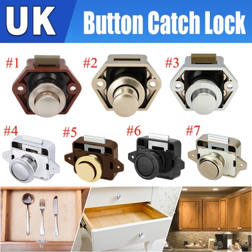 Push button catch lock - button, drawer