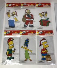 The Simpsons Bart Homer Marge Santa Christmas Car Window  Decal Lot Of 6 New See