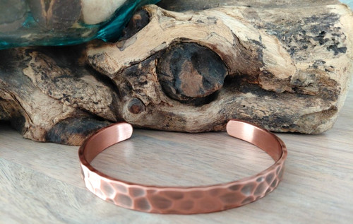 Unisex copper bangle solid - copper,