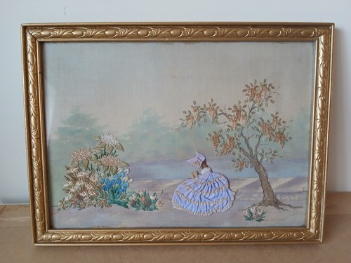 Antique 1930s framed crinoline - antique,