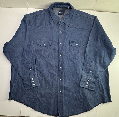 Wrangler pearl snap - pearl, denim