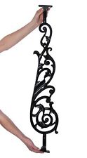 Black Ornate Scroll Stairway or Decking Balustrade - With Adjustable Mounts