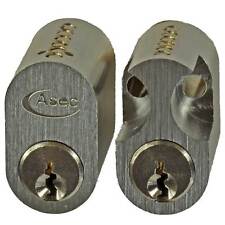 Scandinavian Oval Cylinders - Brass & Satin - 3 Keys - to Suit ASSA & Ruko Locks