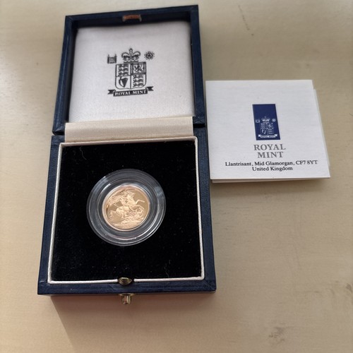 Gold half sovereign proof - gold, 1994