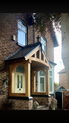 Oak porch canopy - oak,
