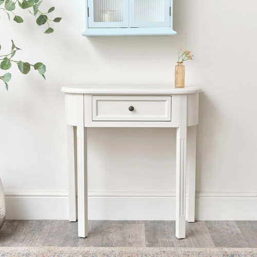 Ivory half moon table - ivory,