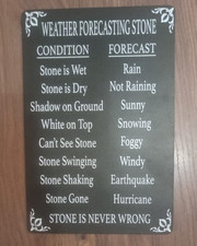 Weather forecasting stone