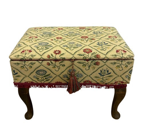 Vintage storage footstool - vintage,