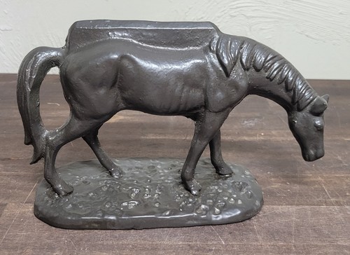 Bronze tone cast iron horse - iron,