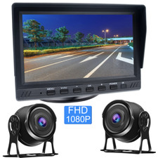 2x4Pin AHD Car Rear View Reversing Camera+7" 1080P Monitor 10M For Truck Bus Van