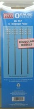 NEW PECO LINESIDE LK-747 6 TELEGRAPH POLES O GAUGE