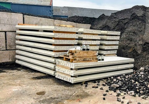 Concrete panels marked - concrete,