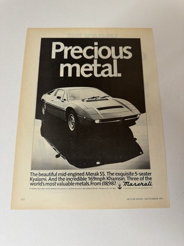 Original vintage 1981 - vintage, maserati