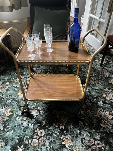 Vintage drinks trolley gold - vintage,