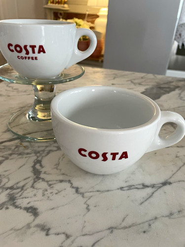 Costa coffee white ceramic - coffee,