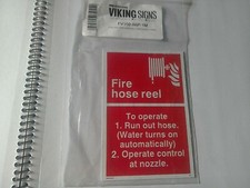 Sign. Fire hose reel . rigid plastic 1mm thick