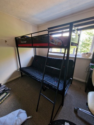 Rocker bunk bed with futon - x,