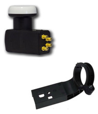 New Sky Quad LNB with Adapter, Freesat, Snap On, for Sky Dish and Free TV