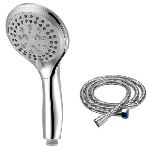 Chrome shower head and hose - and,
