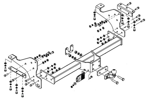 Swan neck tow bar for - swan,