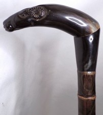 ANTIQUE POLISHED CARVED RAMS