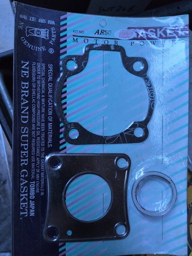 Kawasaki ar50 top end gasket - end,