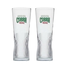 Cobra Beer Pint Glass x2