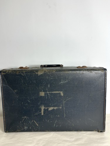Vintage suitcase 1950s blue - suitcase,