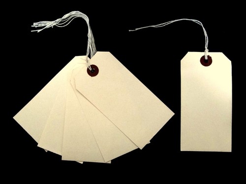 Manilla strung tags 35mm - strung, x
