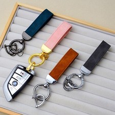 Personalized Leather Car Keychain, 360° Swivel D-Ring, Gift for Men & Women UK