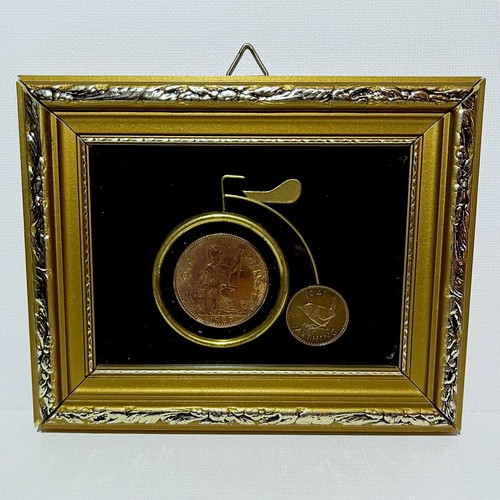 Penny farthing art frame - farthing,