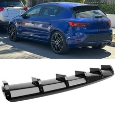 For Seat Leon MK3 TDI Rear Bumper Diffuser Splitter Spoiler Shark Fin Body Kit