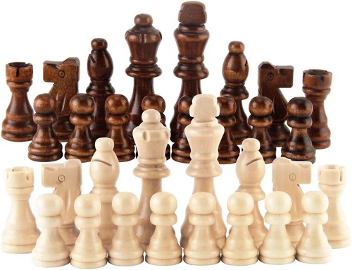 32pcs wooden chess - wooden,