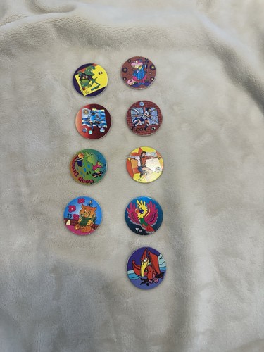 Vintage pog milk caps - pog,