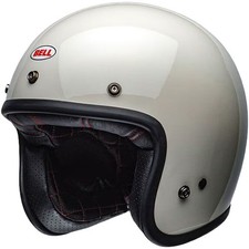 Bell Custom 500 Open Face Motorbike Motorcycle Helmet - Vintage White