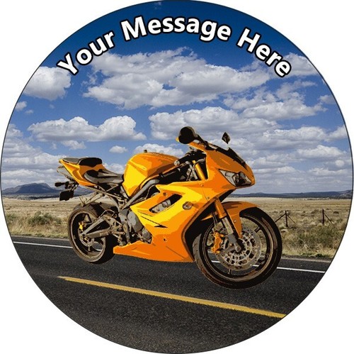 Motorbike personalised cake - personalised,