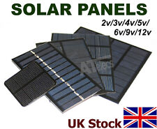 Solar Cell Solar Panel  Many Types 2v 3v 4v 5v 6v 9v 12v  Battery Charger  - UK