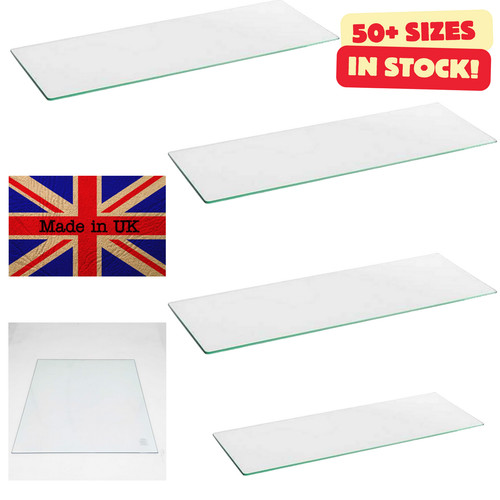 Clear tempered glass shelf - clear,